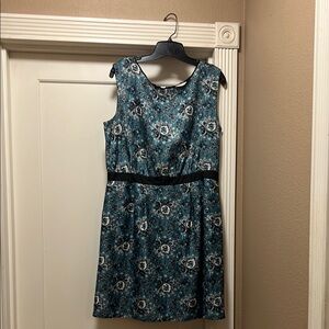 LOFT A-Line Mini Dress Scoop Neck Sleeveless